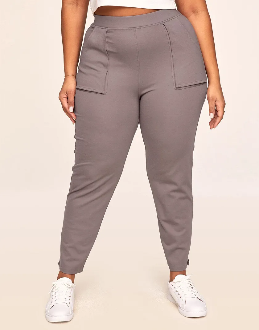 Pippa Ponte Pant Purple Plus legwear bundle Model 2