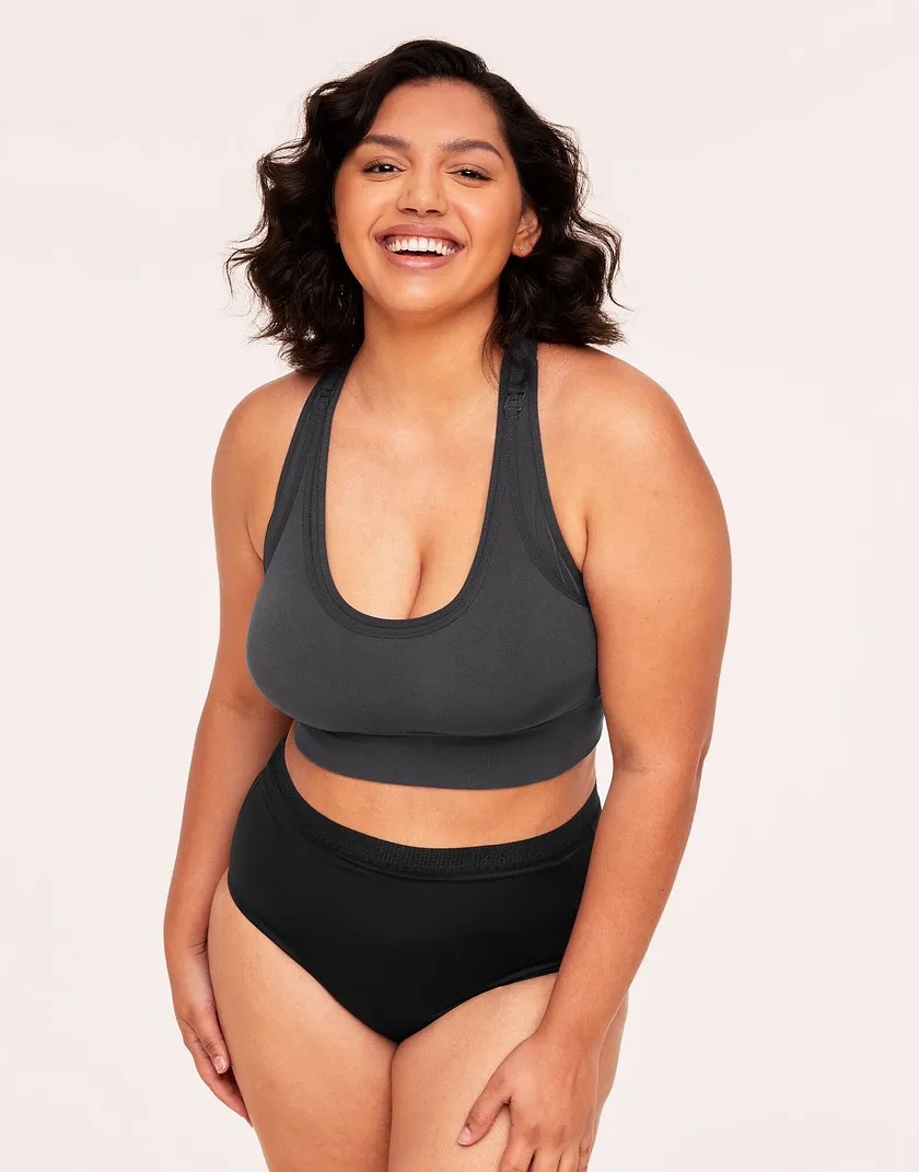 Maternity Nursing/Pump Bra Dark Gray Plus bra bundle Model 5