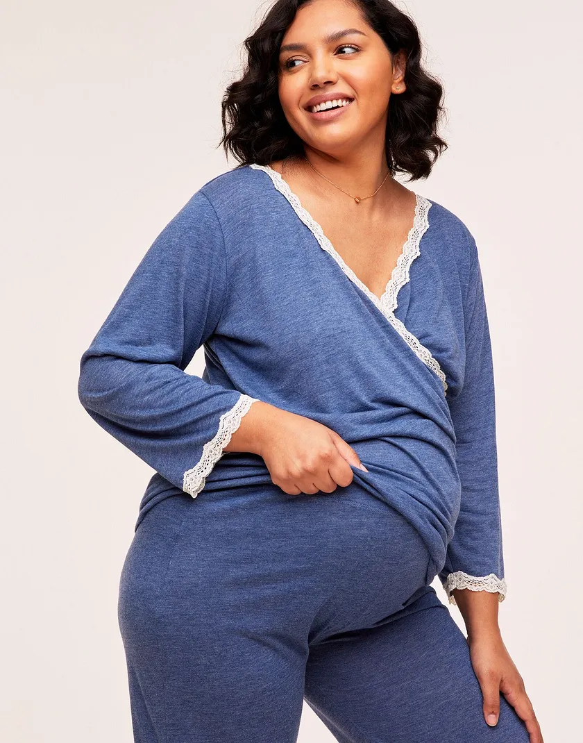 Lacey PJ Set Blue Plus sleepwear bundle Model 5
