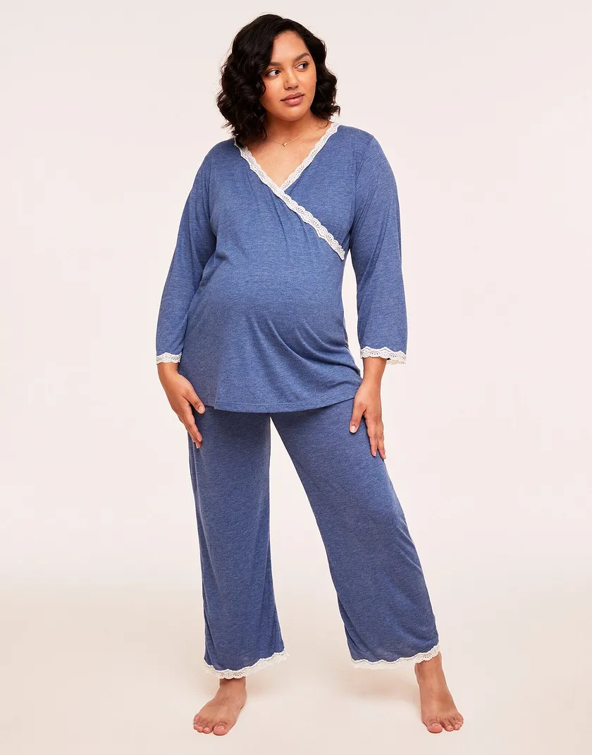 Lacey PJ Set Blue Plus sleepwear bundle Model 2