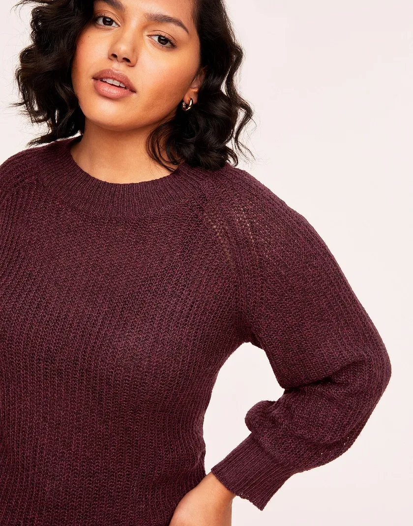 Batesville Sweater Plus Dark Brown Plus tops bundle Model 3