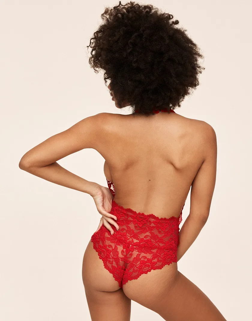 Kaye Dark Red lingerie bundle Model 6