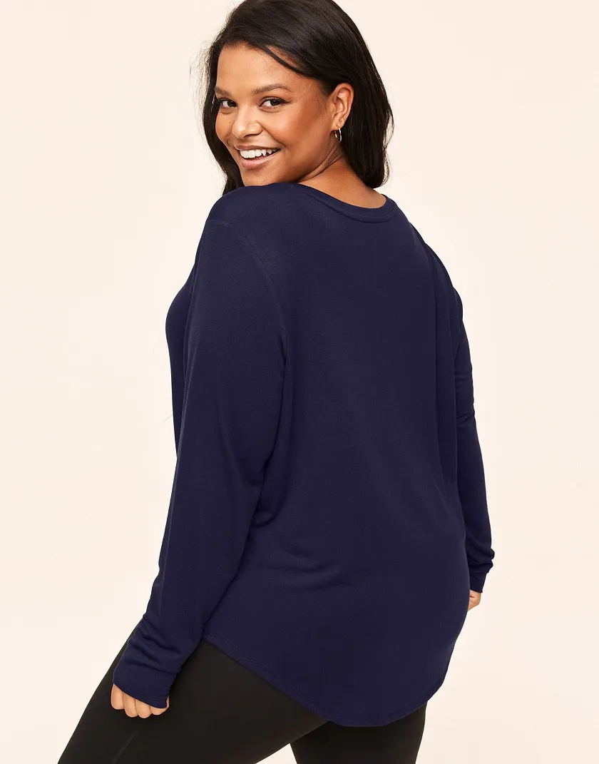 Molly Longsleeve Dark Blue Plus lounge bundle Model 5