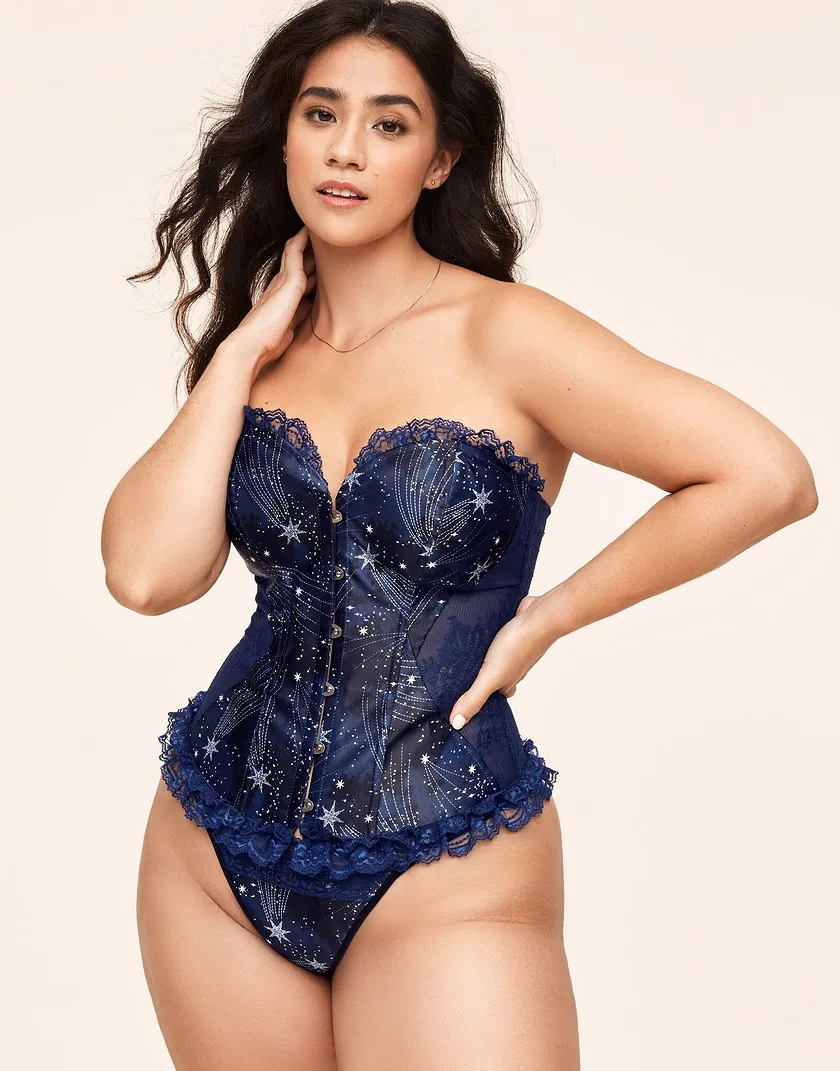 Auburn Novelty Black Plus Unlined corset bundle Model 2