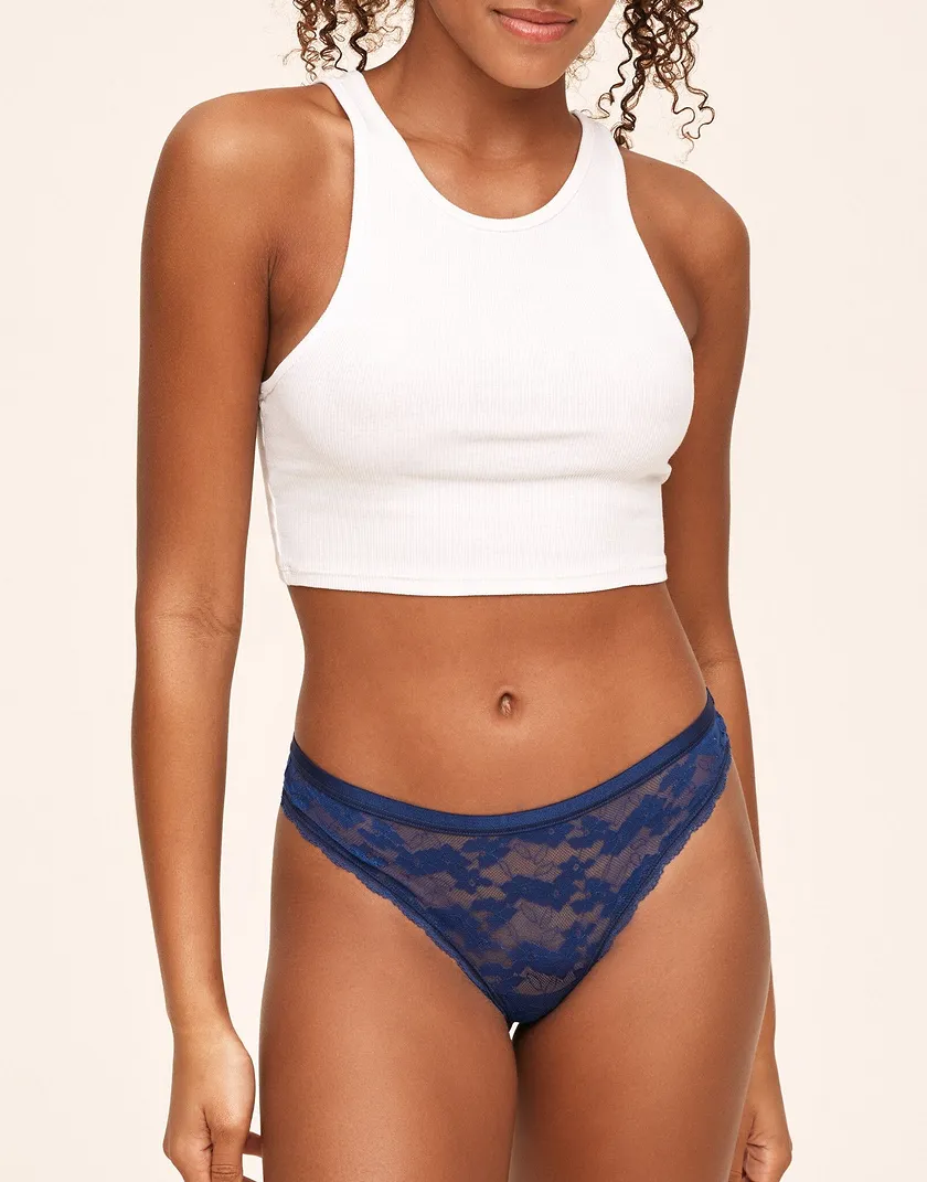 Cori Thong Dark Blue panty bundle Model 4