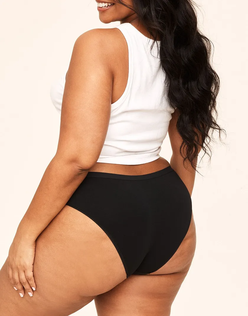 Elaina Bikini Placement Black 14 Plus panty bundle Model 4