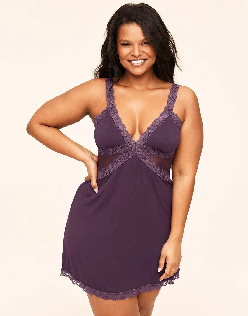 Primrosa Dark Purple 2 Plus sleepwear bundle Model 1