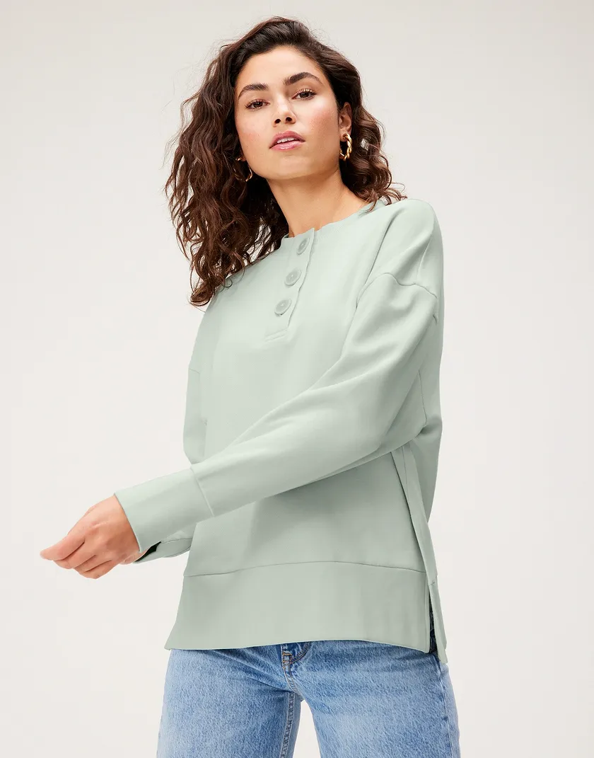 Leilani Sweatshirt Light Gray tops bundle Model 4
