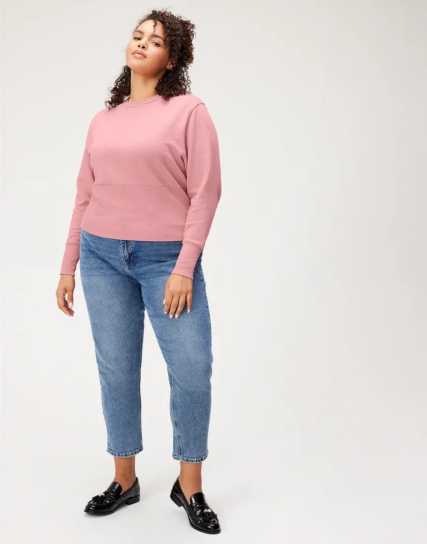 Rose Sweatshirt Medium Pink Plus tops bundle Model 5