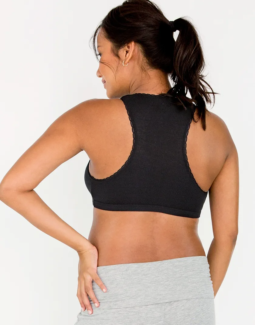 Luxe Sleep Bra Black Plus Lined bra bundle Model 4