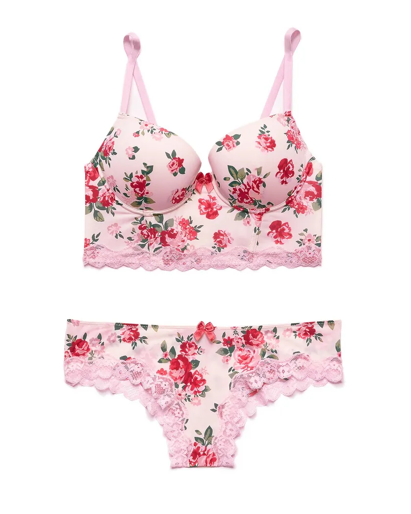 Meissa Floral Pink 2 Push Up bra bundle Still 2