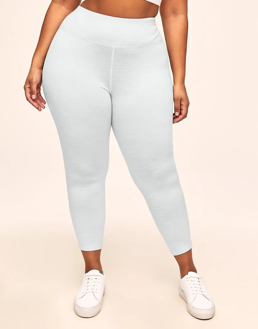 Haley Cozy Heather 7/8 White Plus legwear bundle Model 2