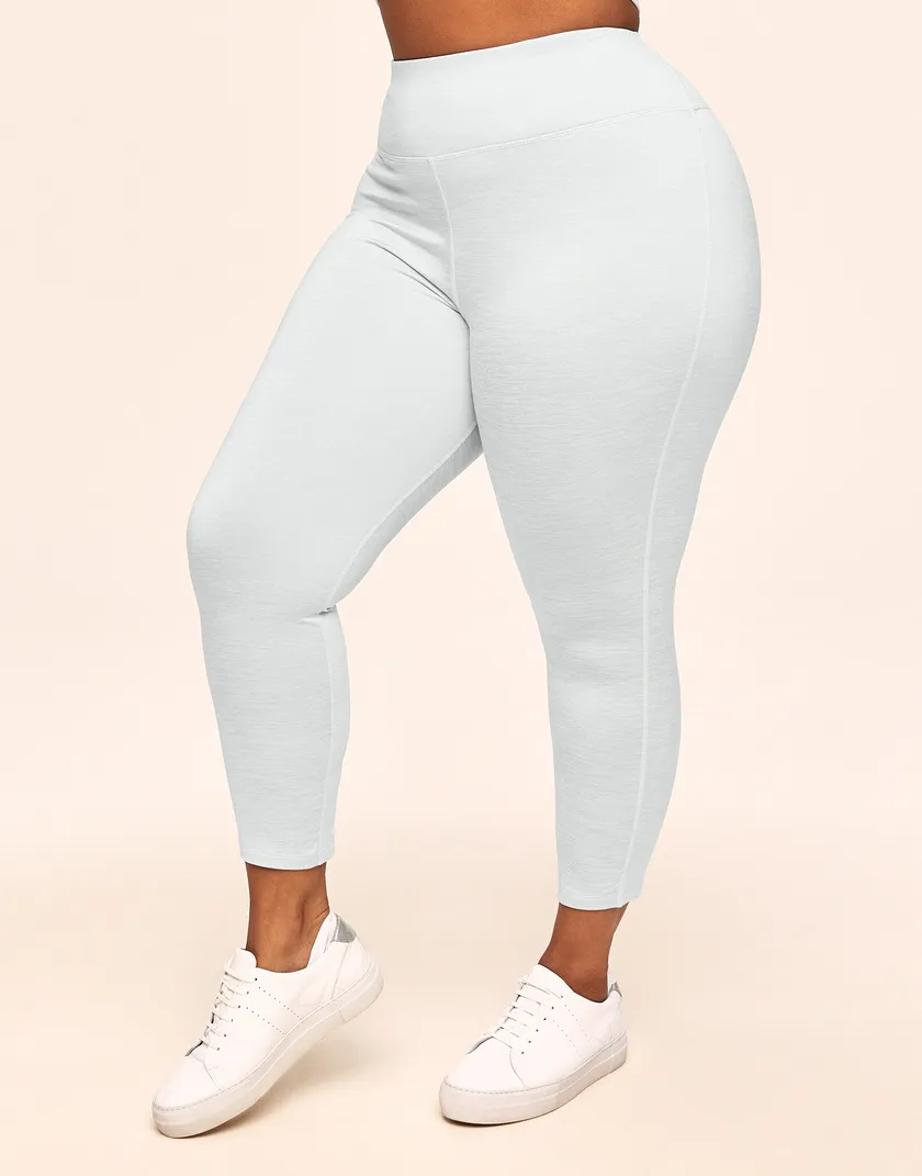 Haley Cozy Heather 7/8 White Plus legwear bundle Model 5
