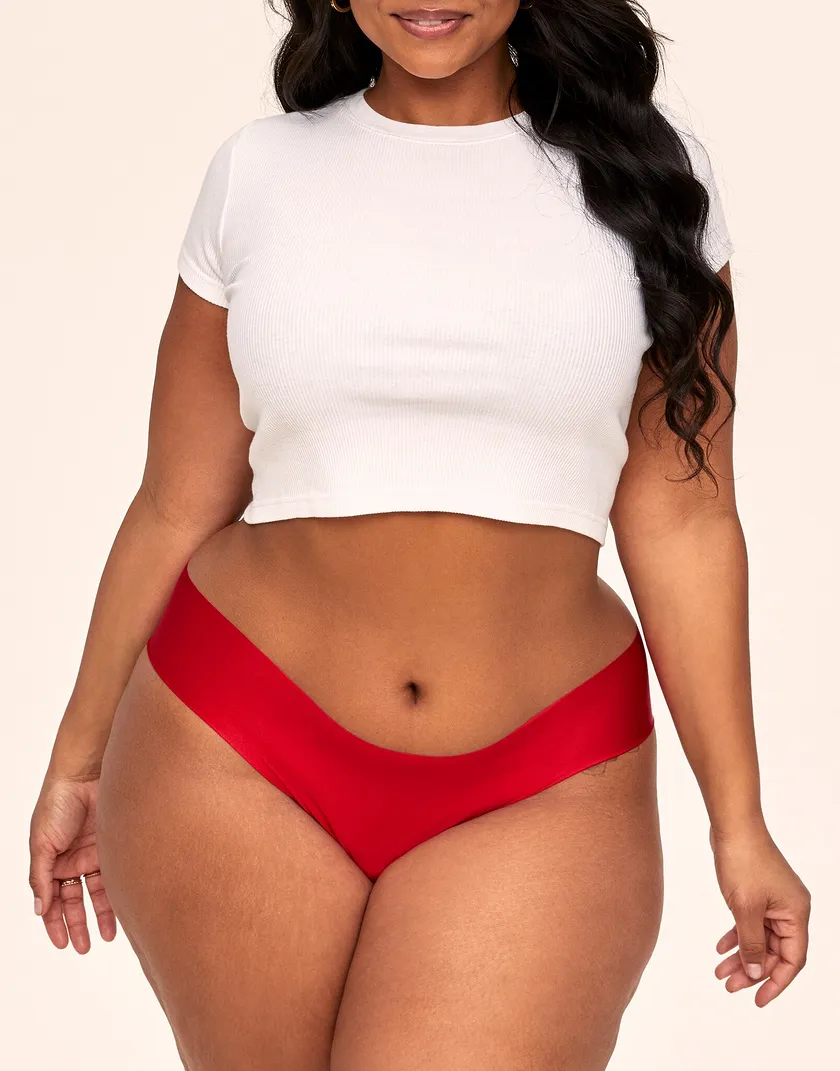 Claire Hipster Dark Red Plus panty bundle Model 5