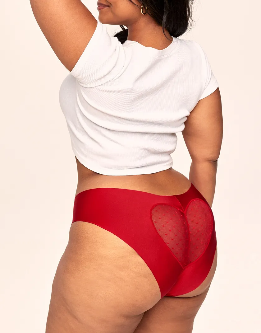 Claire Hipster Dark Red Plus panty bundle Model 2