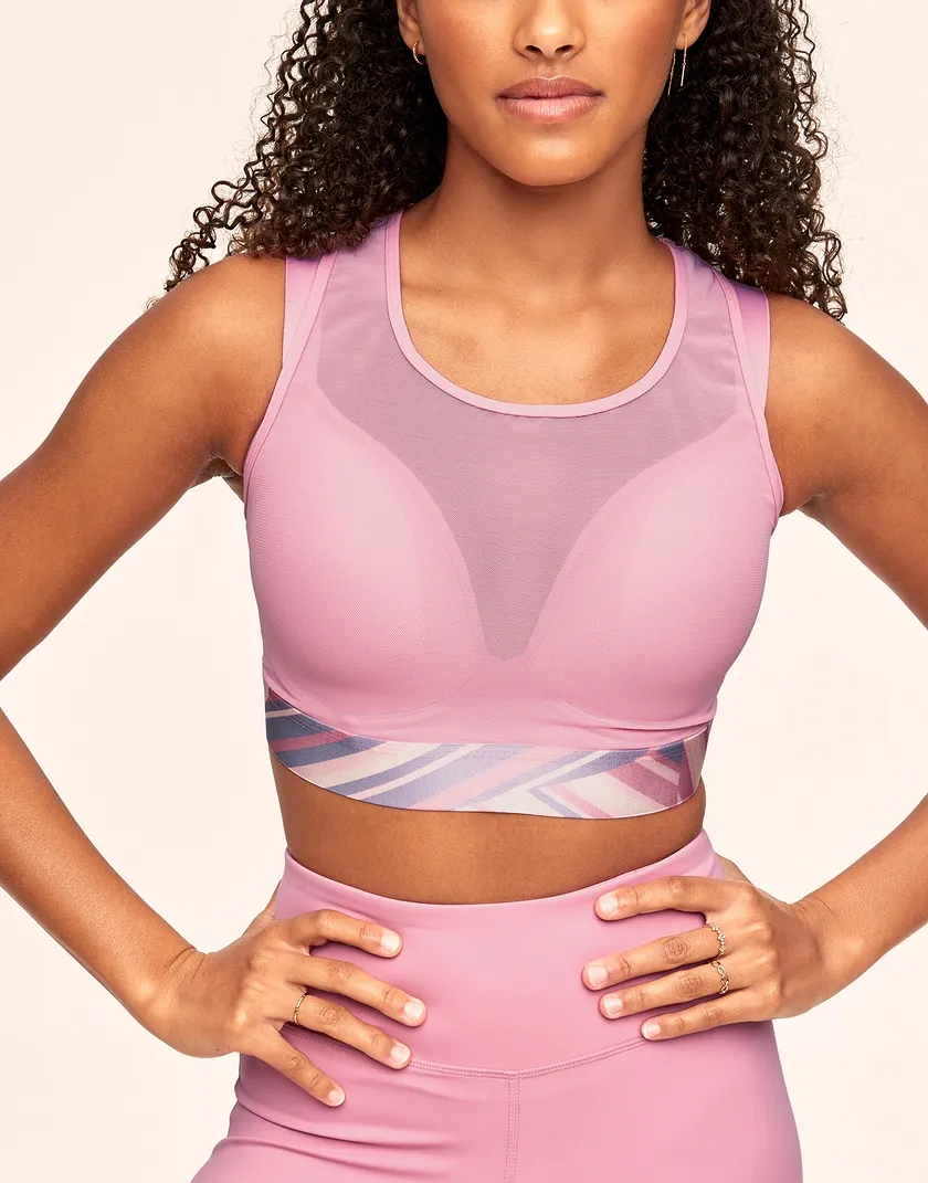 Micah Stripe Pink Contour activewear bundle Model 4