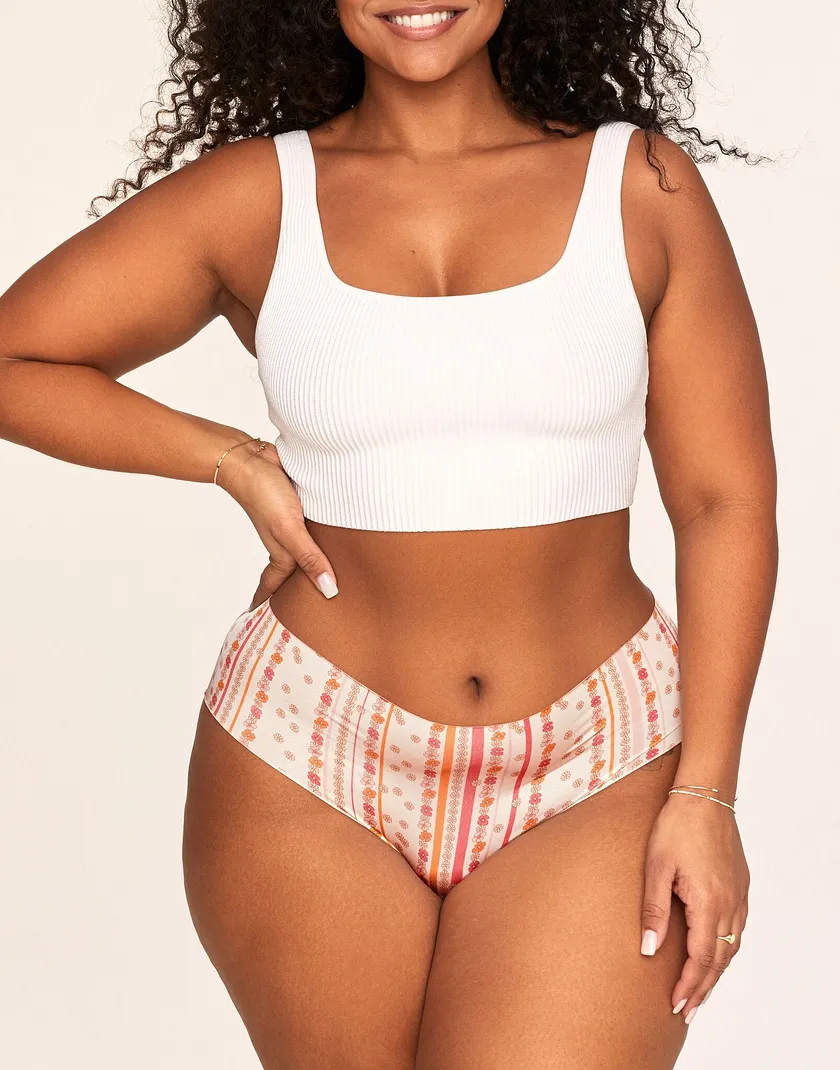 Leto Hipster Stripe White Plus panty bundle Model 5