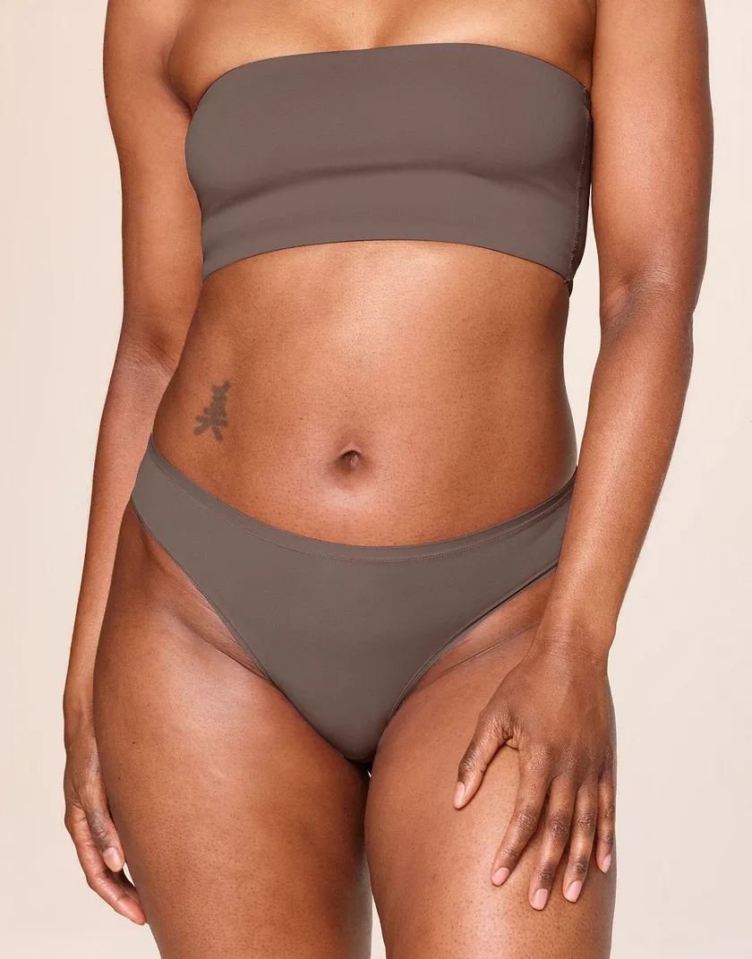 Mindy Midi Brief Dark Brown panty bundle Model 2