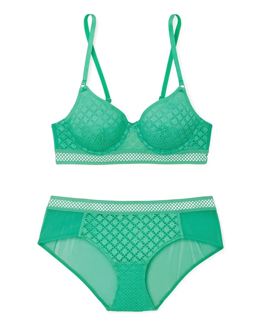 Tatum Medium Green 2 Unlined bra bundle Still 3