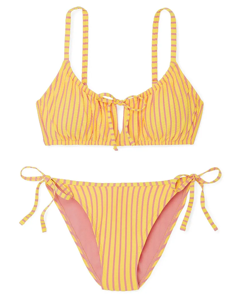 Lane Stripe Yellow 2 Lightly Lined swimwear bundle Still 2