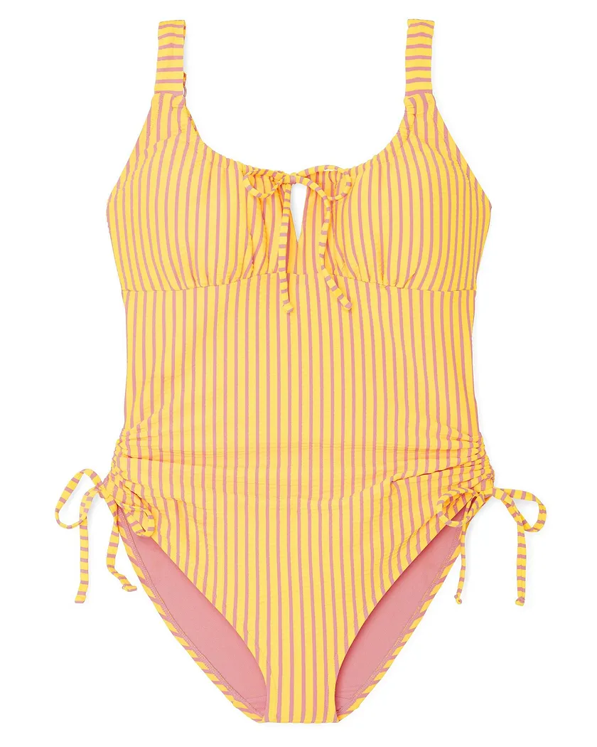 Natasha Stripe Yellow Plus Contour swimwear bundle Still 2