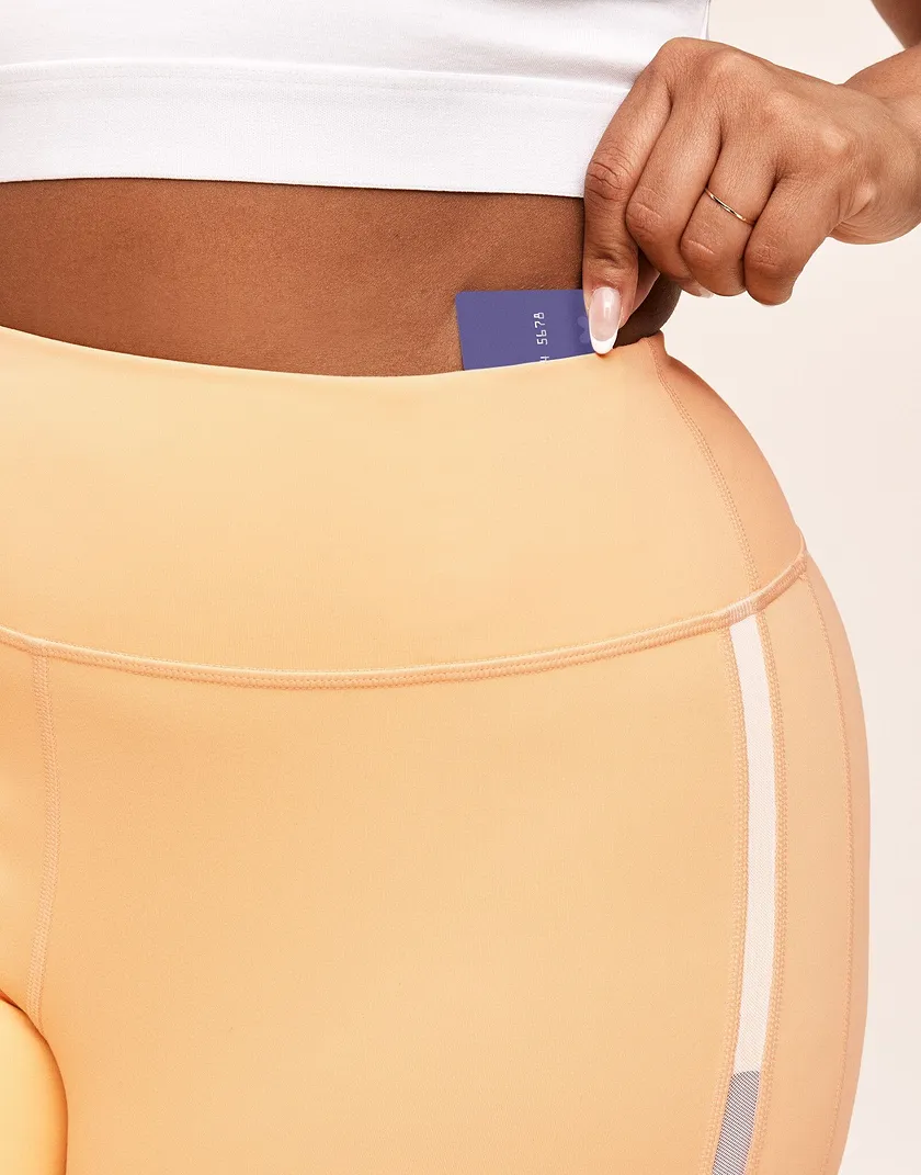 Cora Cozy Ventilation Crop Light Orange Plus activewear bundle Model 5