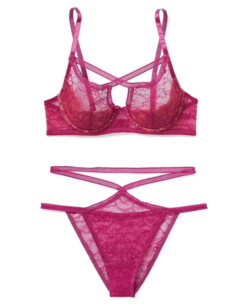 Darla Dark Pink 2 Unlined bra bundle Still 2