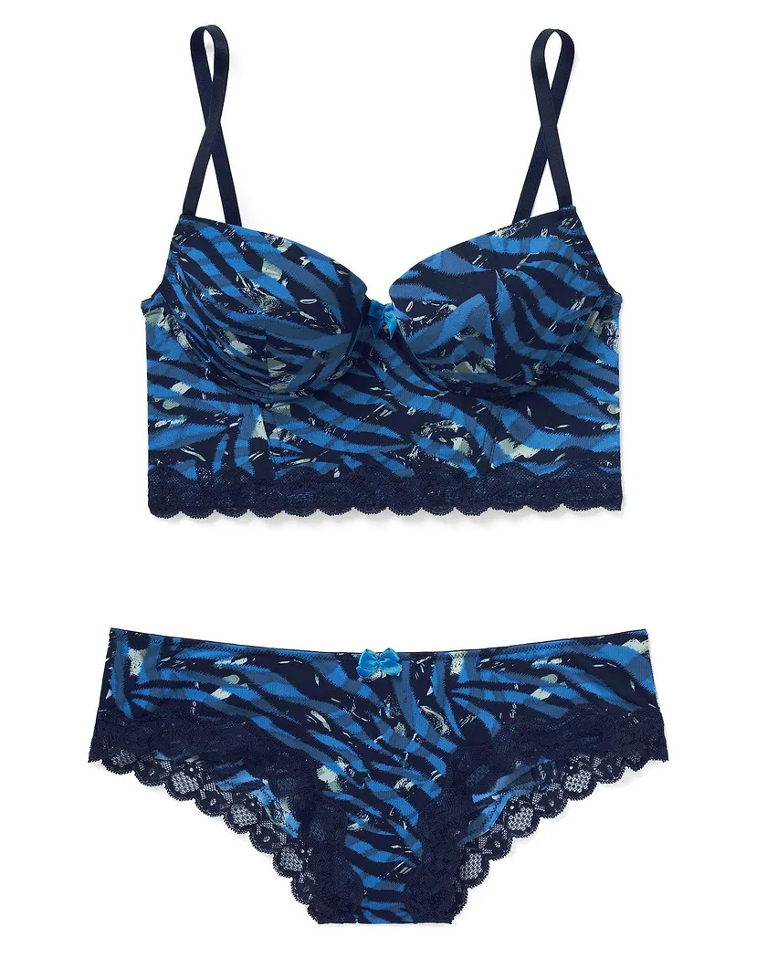 Meissa Animal Blue 2 Push Up bra bundle Still 2