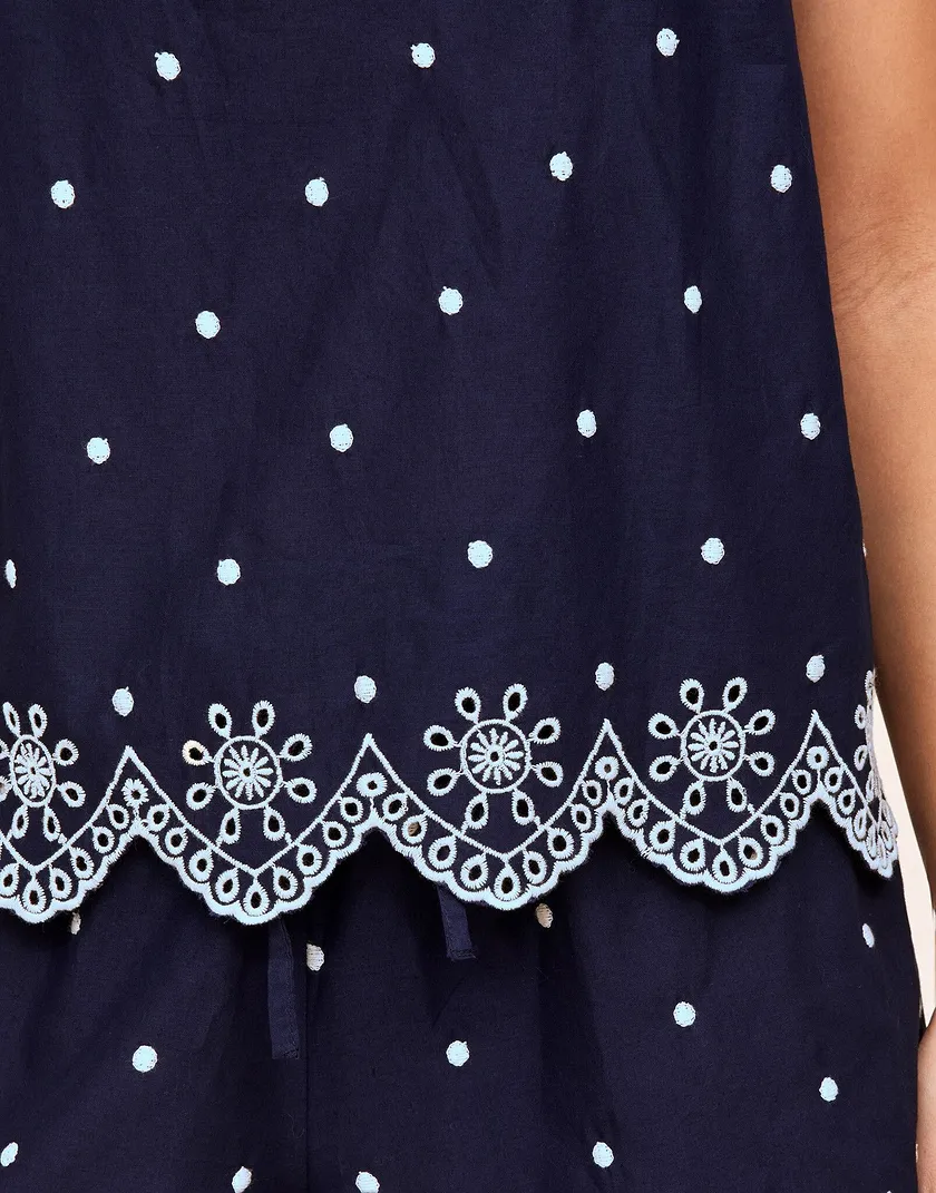 Amelie Dark Blue sleepwear bundle Model 3