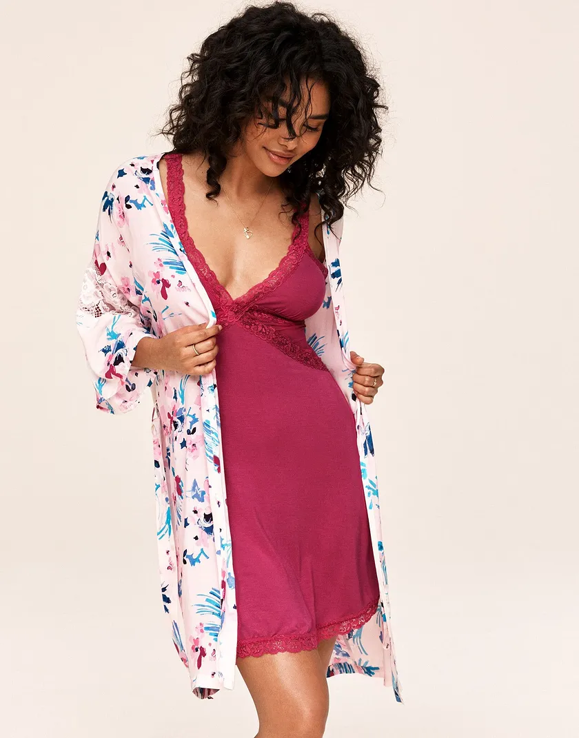 Desirae Floral Pink sleepwear bundle Model 6