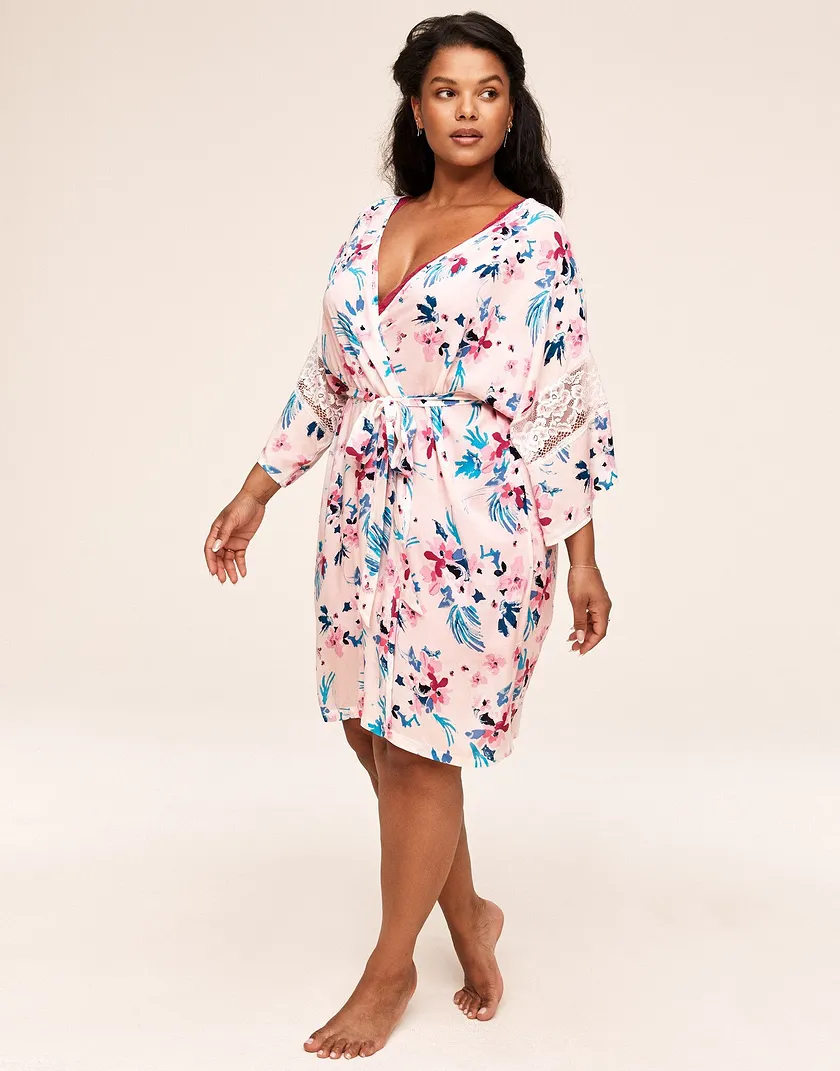 Desirae Floral Pink Plus sleepwear bundle Model 2
