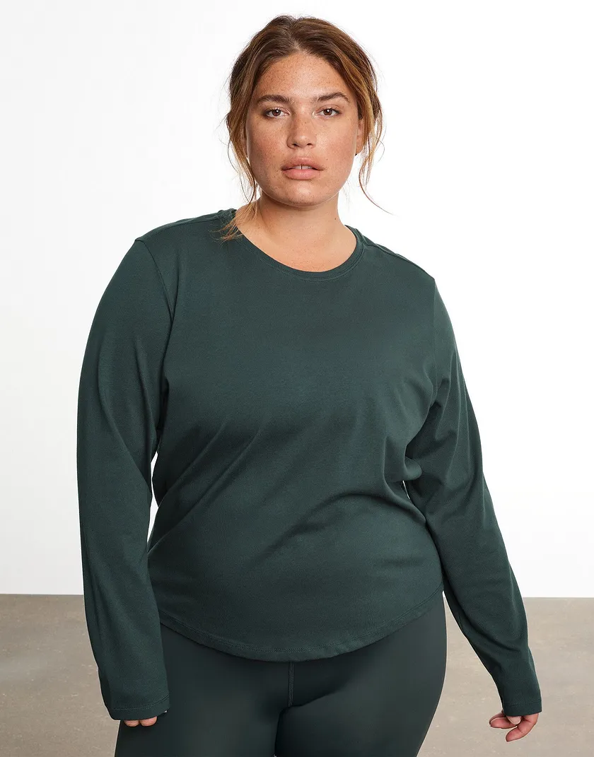 Live BF Long Sleeve Dark Green Plus athleisure bundle Model 2