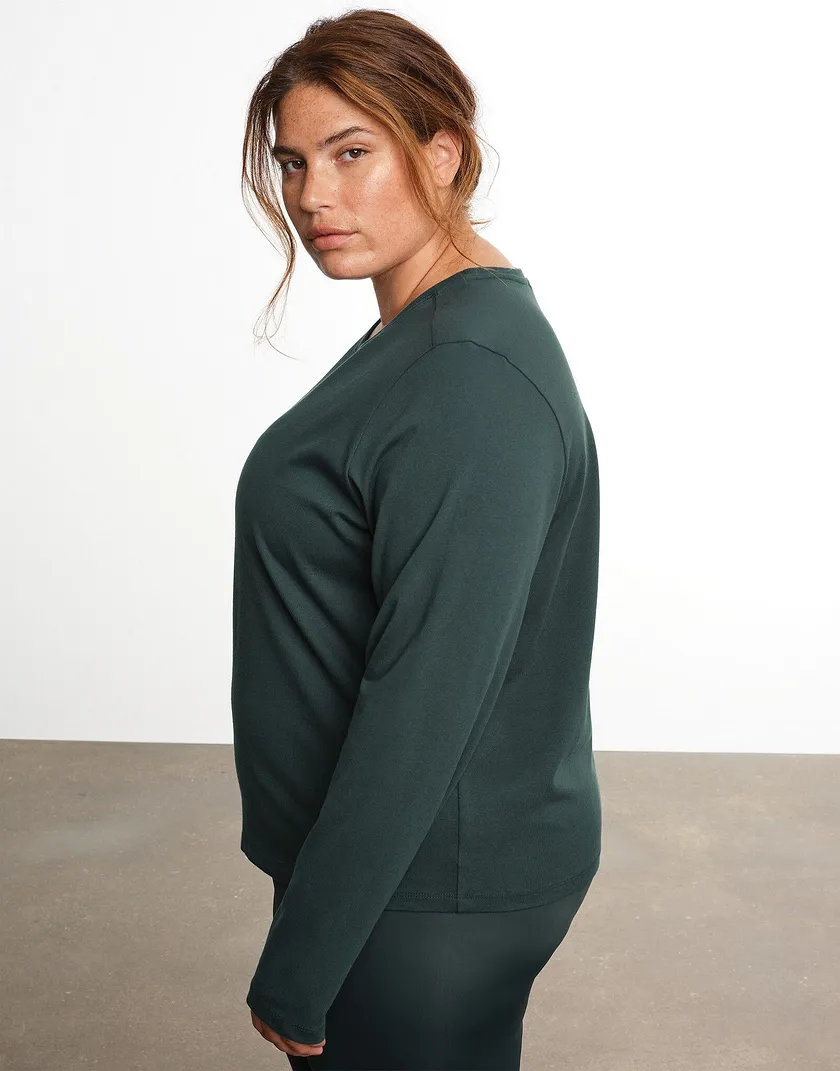 Live BF Long Sleeve Dark Green Plus athleisure bundle Model 5