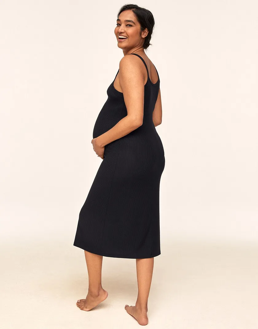 Anytime Strappy Dress Black sleepwear bundle Model 4