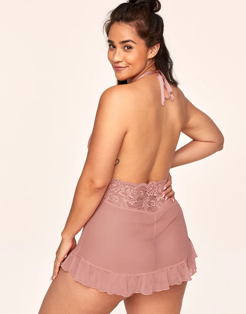 Alisha Medium Pink Plus Unlined lingerie bundle Model 4