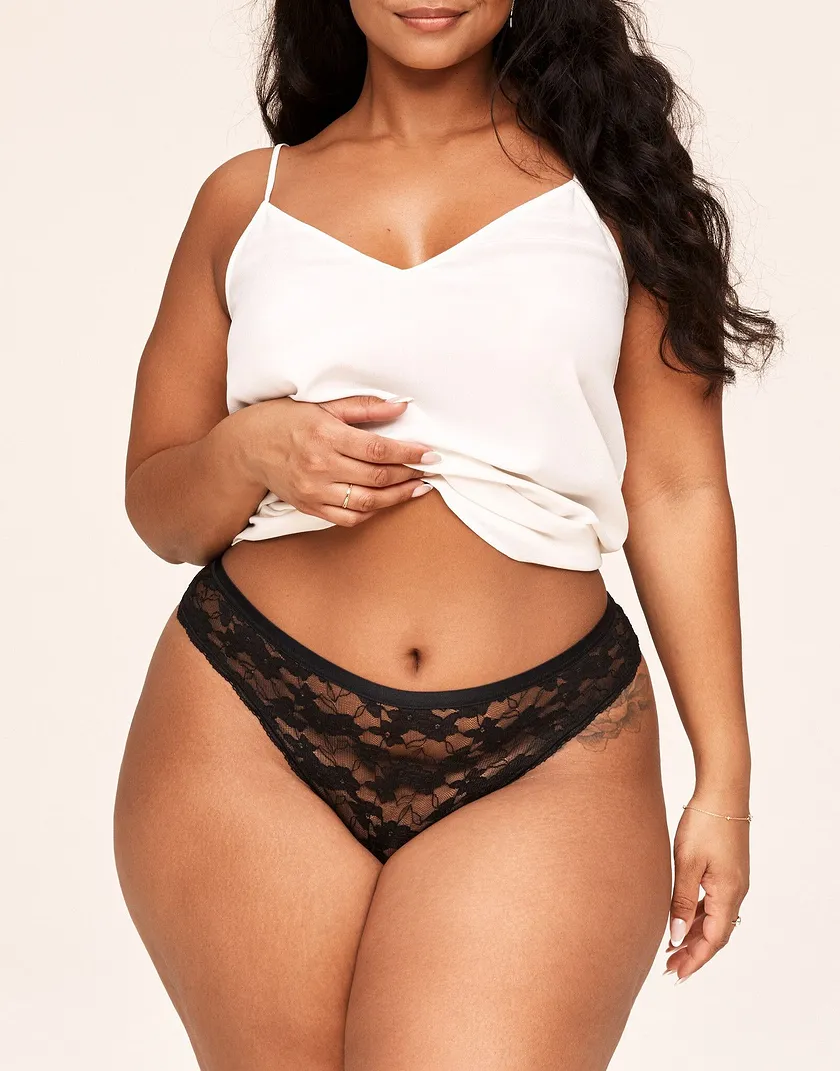 Cori Thong Black Plus panty bundle Model 4