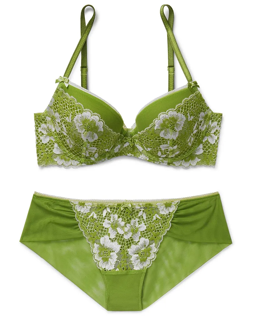 Jana Dark Green 4 Push Up bra bundle Still 2