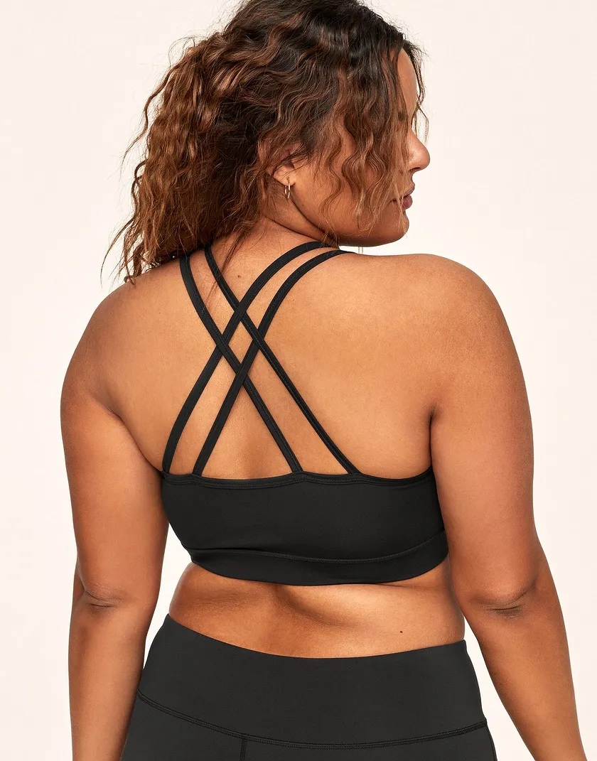 Cora Cozy Bra Black Plus Lined activewear bundle Model 5