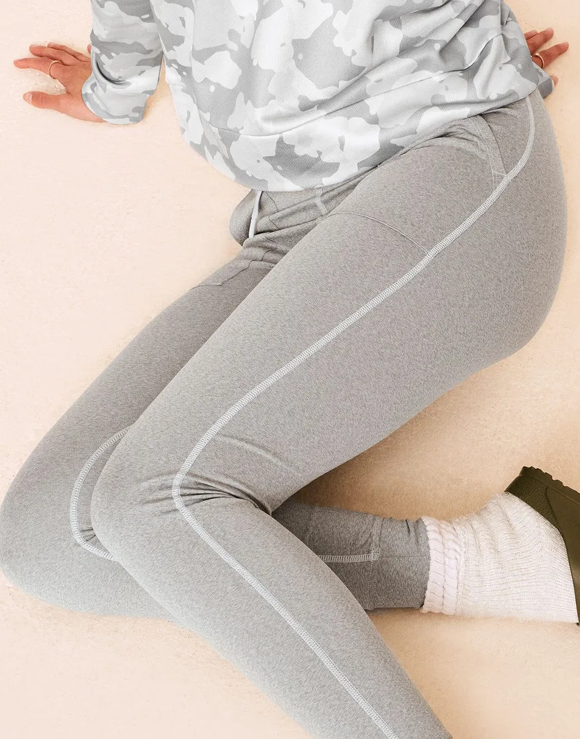 Jenesis Fitted Legging Gray activewear bundle Model 4