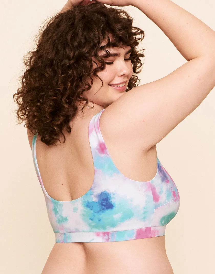 Rivka Reversible Square Necktop Tie Dye Purple Plus swimwear bundle Model 5