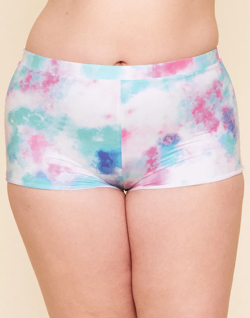 Madisyn Reversible Short Tie Dye Purple Plus swimwear bundle Model 2