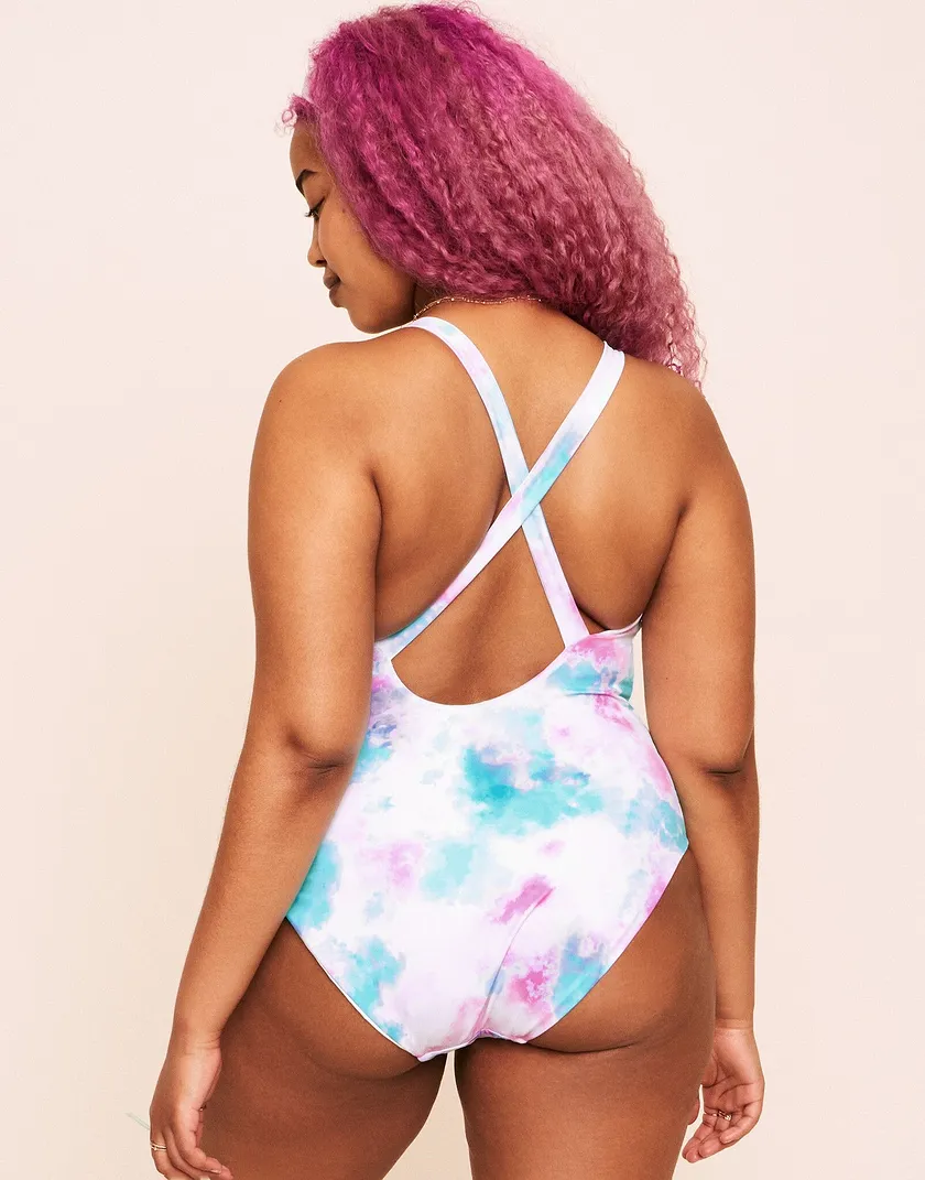 Serenity Reversible One Piece Tie Dye Purple Plus swimwear bundle Model 5