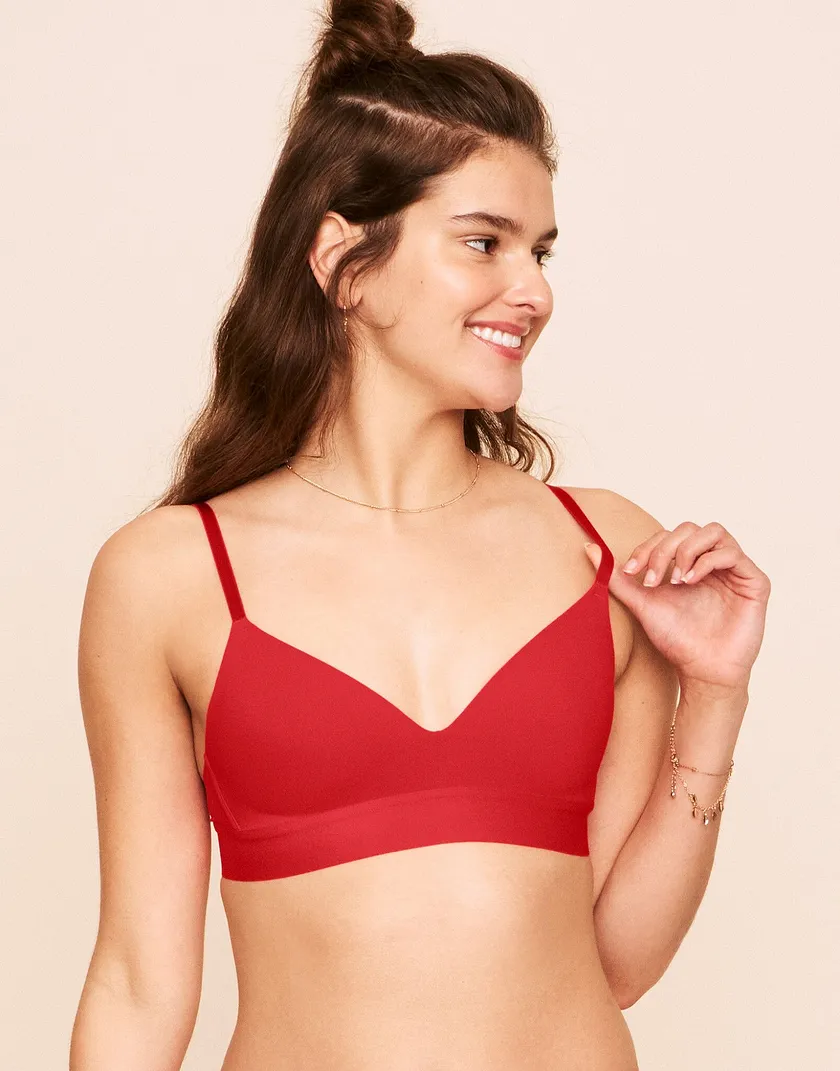 Makenna Dark Red Lined bra bundle Model 1