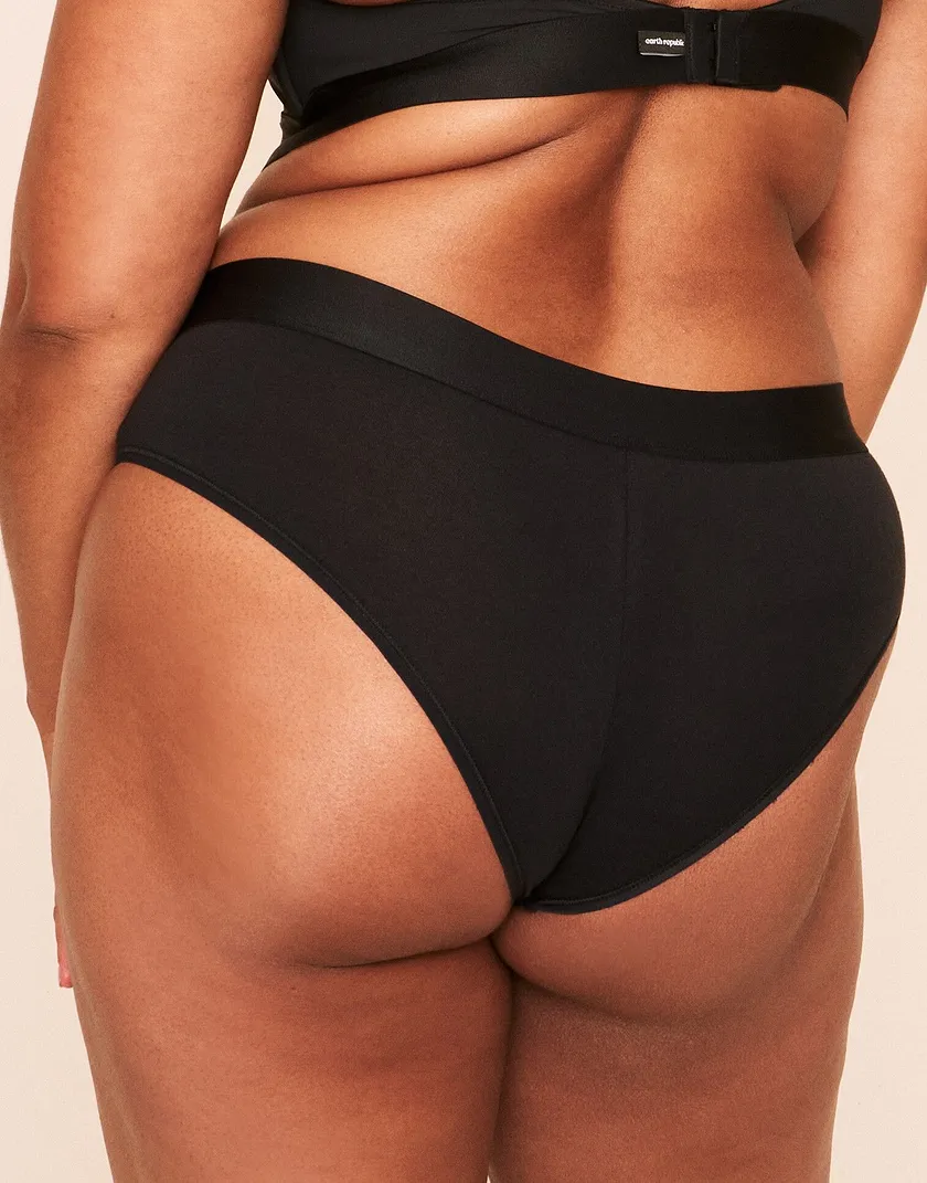 Harper Cotton Shortie Black Plus panty bundle Model 2