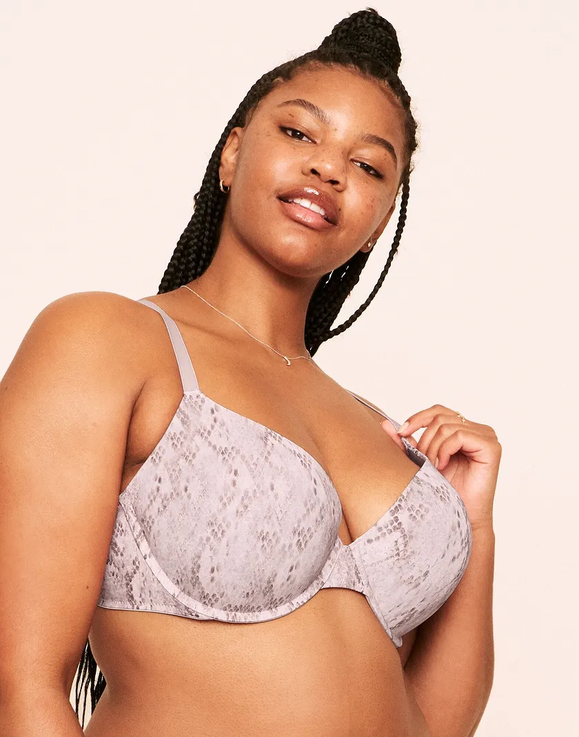 Jordyn Plunge Push Up Bra Animal Pink Plus Push Up bra bundle Model 2