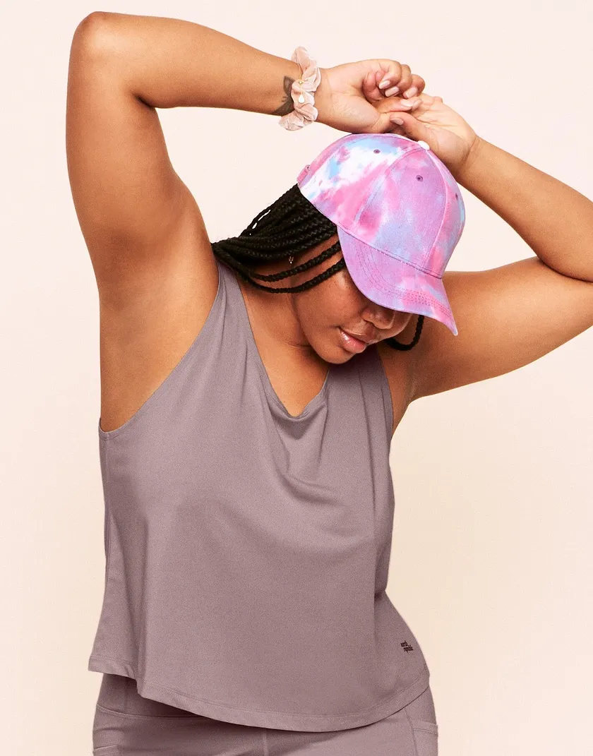 Micah Cropped Tank Medium Beige Plus activewear bundle Model 2