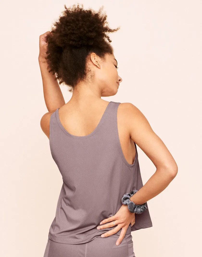 Micah Cropped Tank Medium Beige activewear bundle Model 4