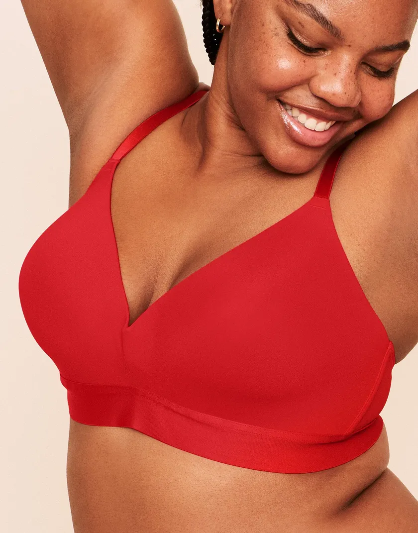 Makenna Dark Red Plus Lined bra bundle Model 5