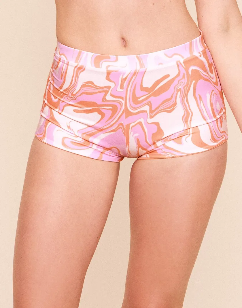 Madisyn Reversible Short Novelty Pink swimwear bundle Model 4