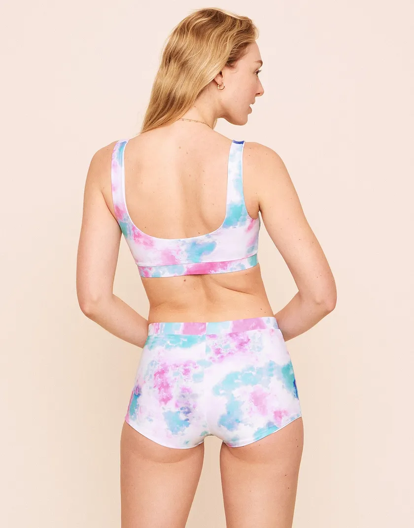 Madisyn Reversible Short Tie Dye Purple swimwear bundle Model 6